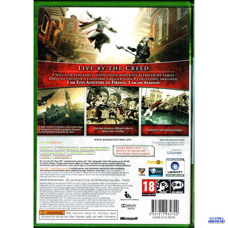 ASSASSINS CREED II GAME OF THE YEAR EDITION XBOX 360