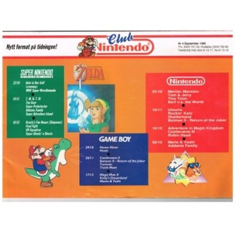 CLUB NINTENDO NR 4 SEPTEMBER 1992