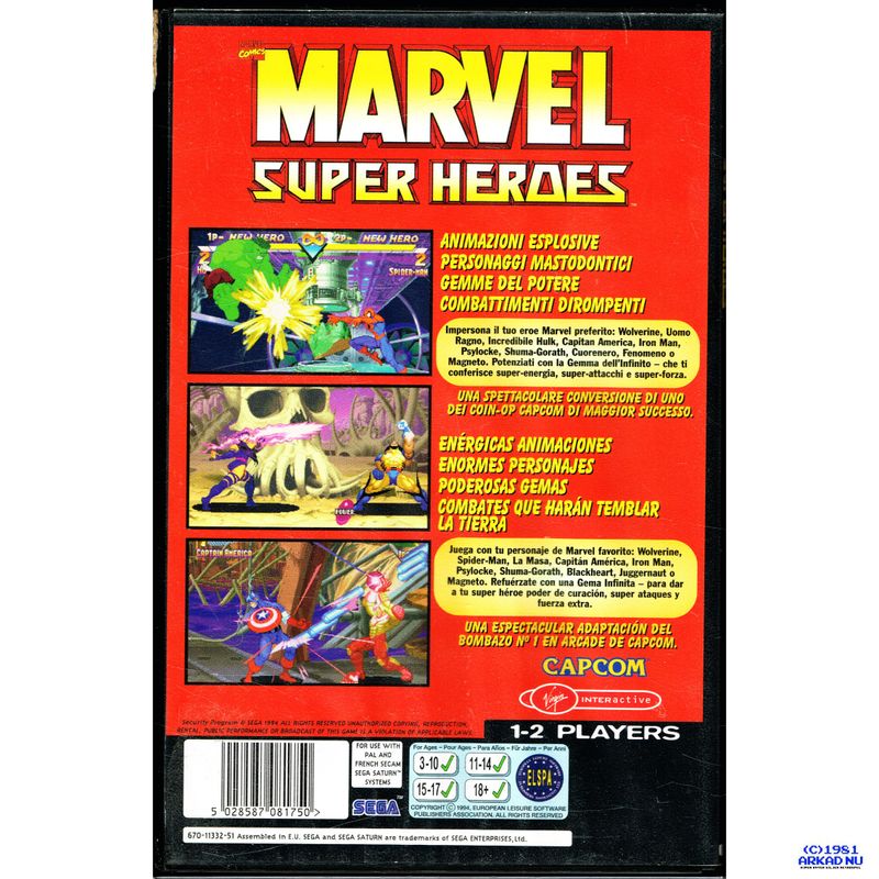 MARVEL SUPER HEROES SEGA SATURN