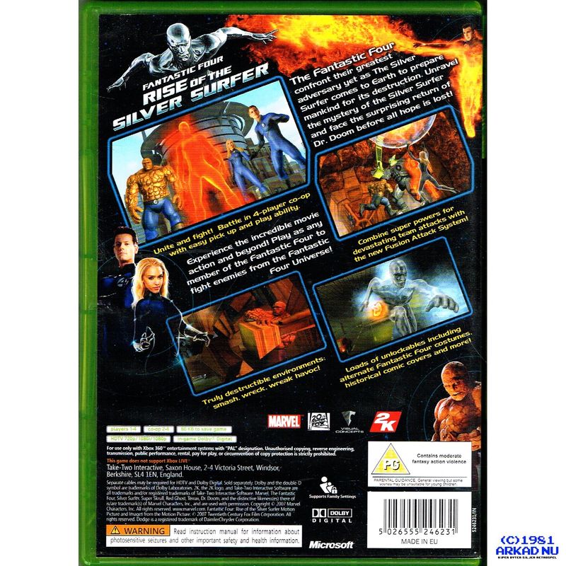 FANTASTIC FOUR RISE OF THE SILVERSURFER XBOX 360