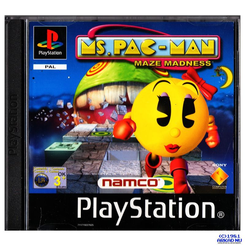 MS PAC-MAN MAZE MADNESS PS1