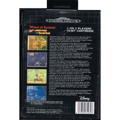 WORLD OF ILLUSION STARRING MICKEY MOUSE AND DONALD DUCK MEGA DRIVE