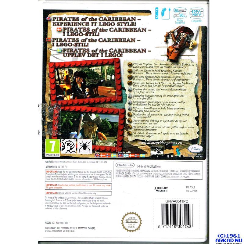 LEGO PIRATES OF THE CARIBBEAN WII