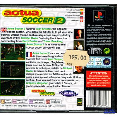 ACTUA SOCCER 2 PS1