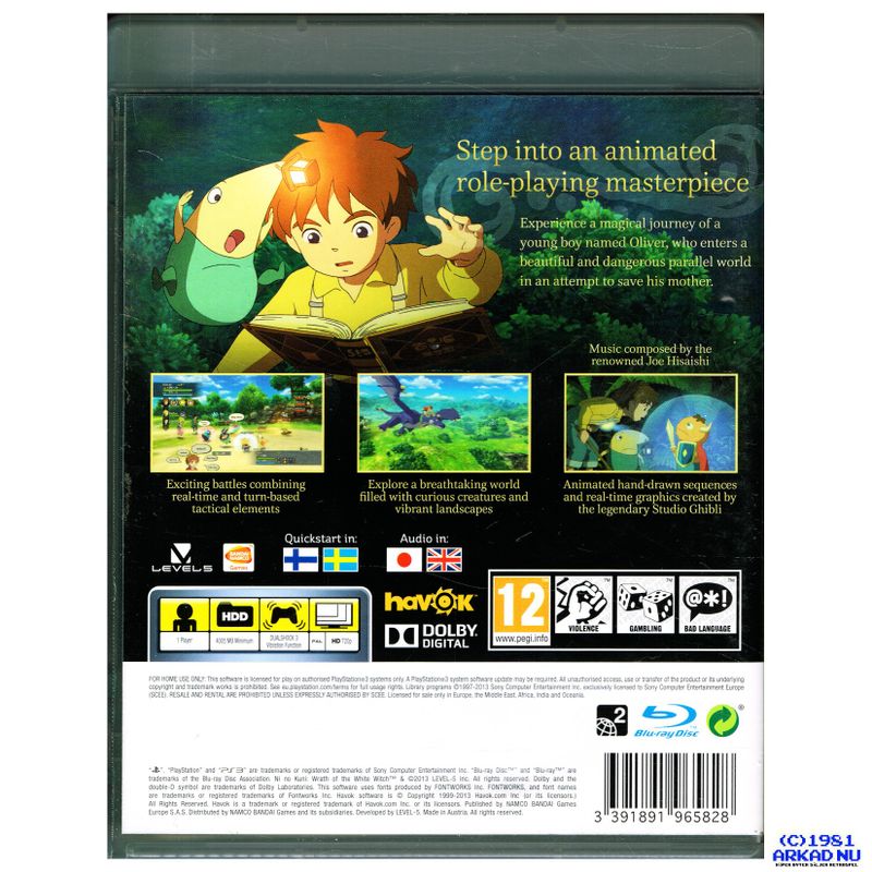 NI NO KUNI WRATH OF THE WHITE WITCH PS3 