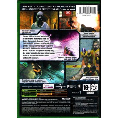 THE CHRONICLES OF RIDDICK ESCAPE FROM BUTCHER BAY XBOX