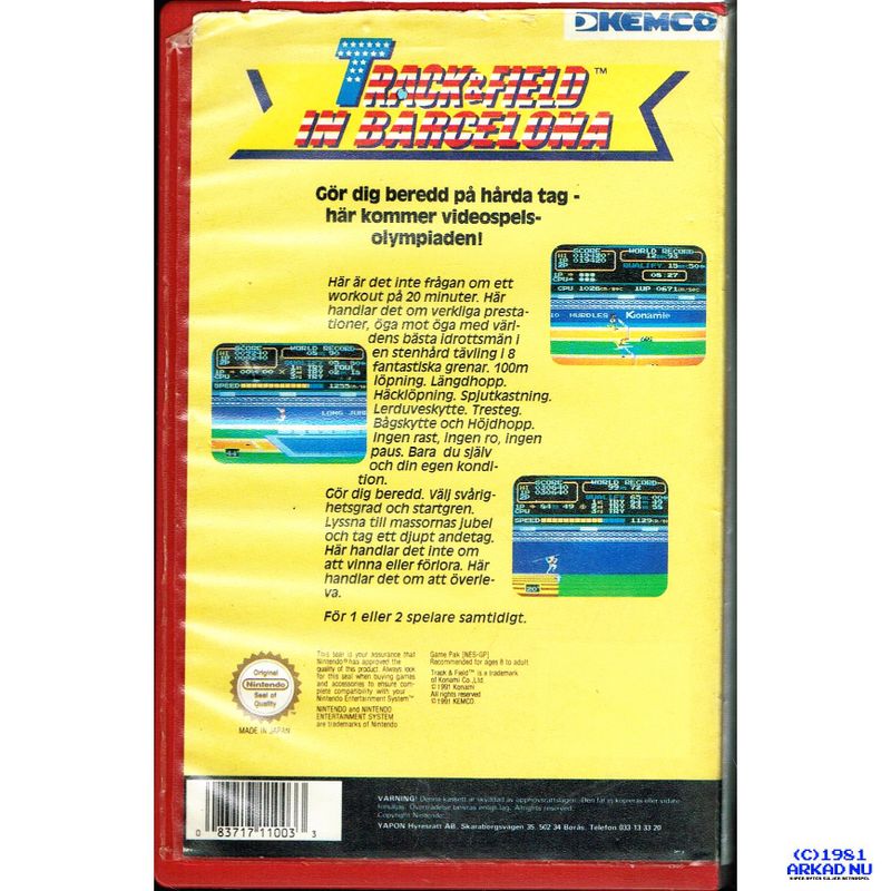 TRACK & FIELD IN BARCELONA NES YAPON HYRBOX