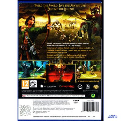 THE LORD OF THE RINGS ARAGORNS QUEST PS2 