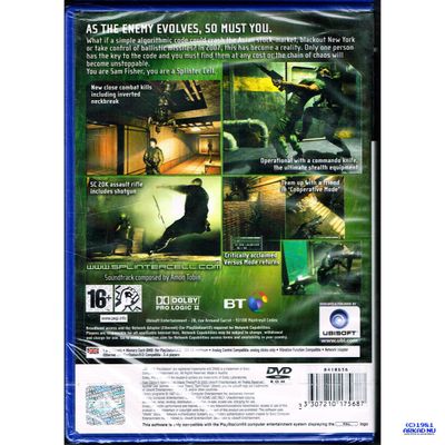 TOM CLANCY'S SPLINTER CELL CHAOS THEORY PS2