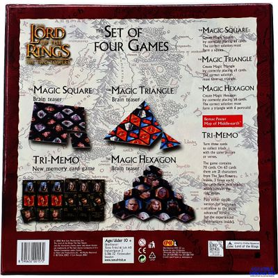 LORD OF THE RINGS THE TWO TOWERS THE SET OF FOUR GAMES SÄLLSKAPSSPEL