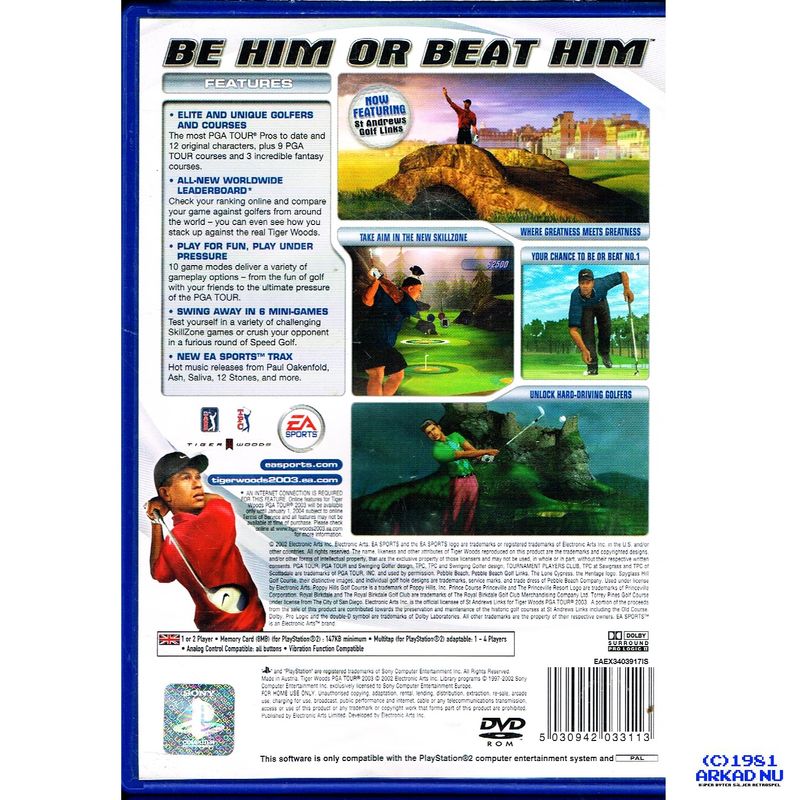 TIGER WOODS PGA TOUR 2003 PS2