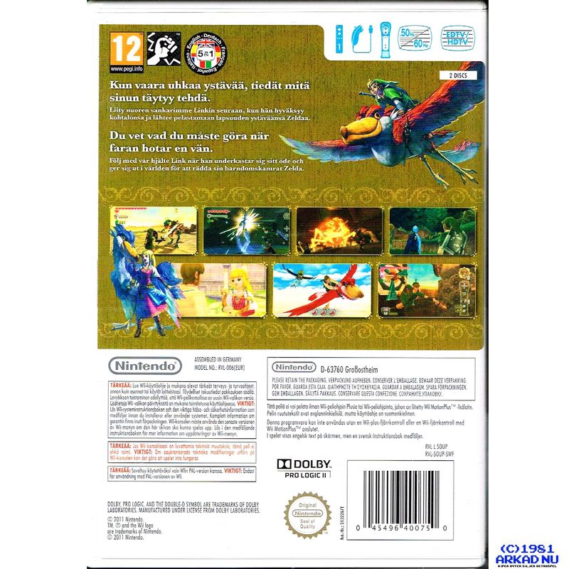 THE LEGEND OF ZELDA SKYWARD SWORD SPECIAL ORCHESTRA CD LIMITED EDITION WII