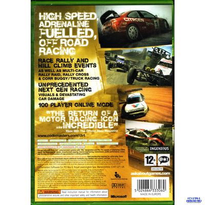 COLIN MCRAE DIRT XBOX 360