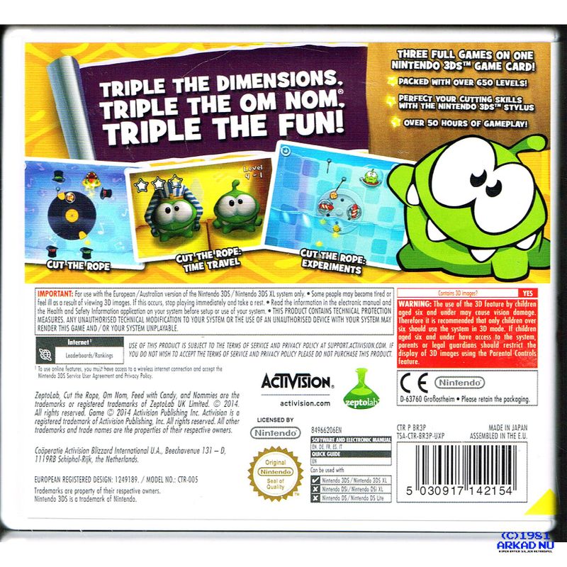 CUT THE ROPE TRIPLE TREAT 3DS