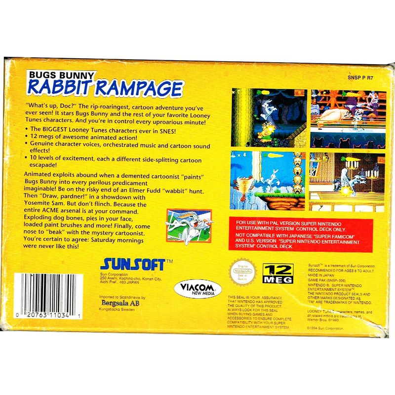 BUGS BUNNY RABBIT RAMPAGE SNES SCN