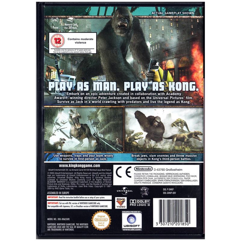 PETER JACKSON'S KING KONG GAMECUBE