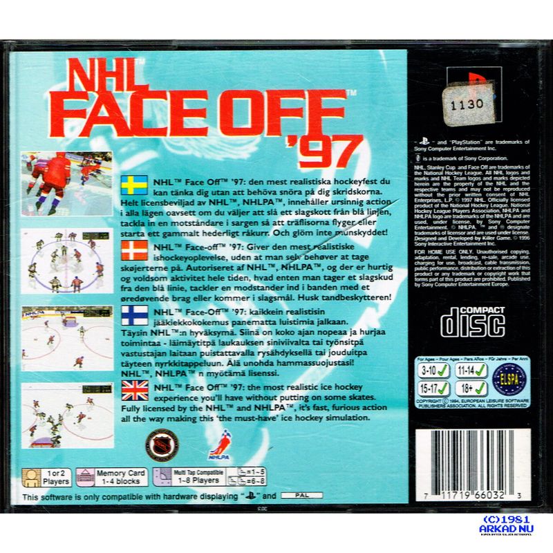 NHL FACE OFF 97 PS1