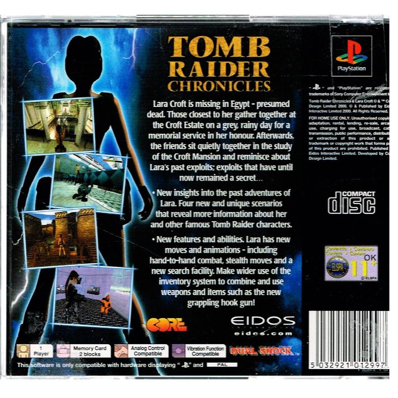 TOMB RAIDER CHRONICLES PS1