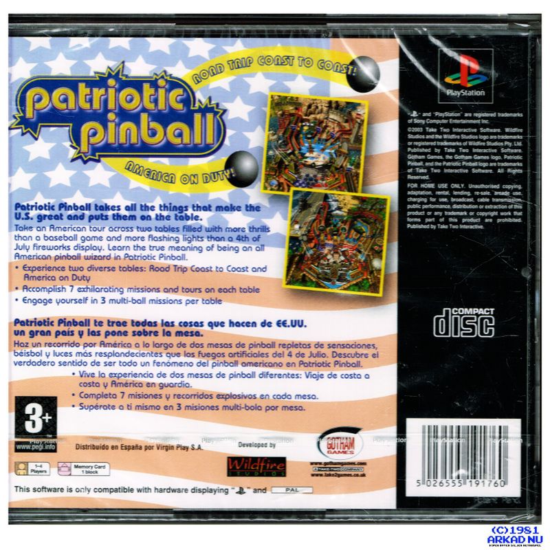 PATRIOTIC PINBALL PS1