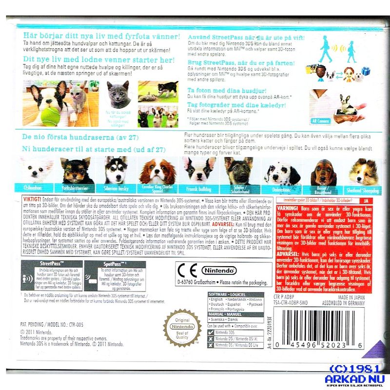 NINTENDOGS + CATS FRENCH BULLDOG & NEW FRIENDS 3DS