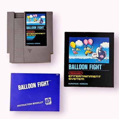 BALLOON FIGHT NES 5 SKRUVAR SVENSK FÖRSTA UTGÅVA