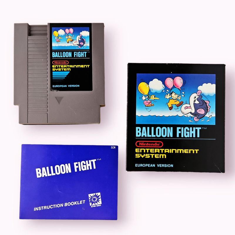 BALLOON FIGHT NES 5 SKRUVAR SVENSK FÖRSTA UTGÅVA