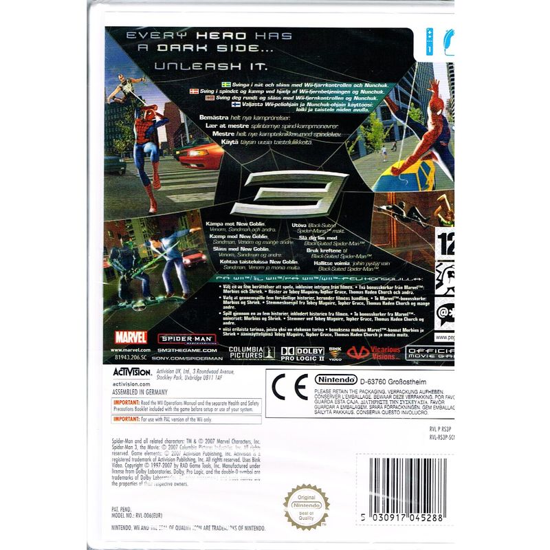 SPIDER-MAN 3 WII