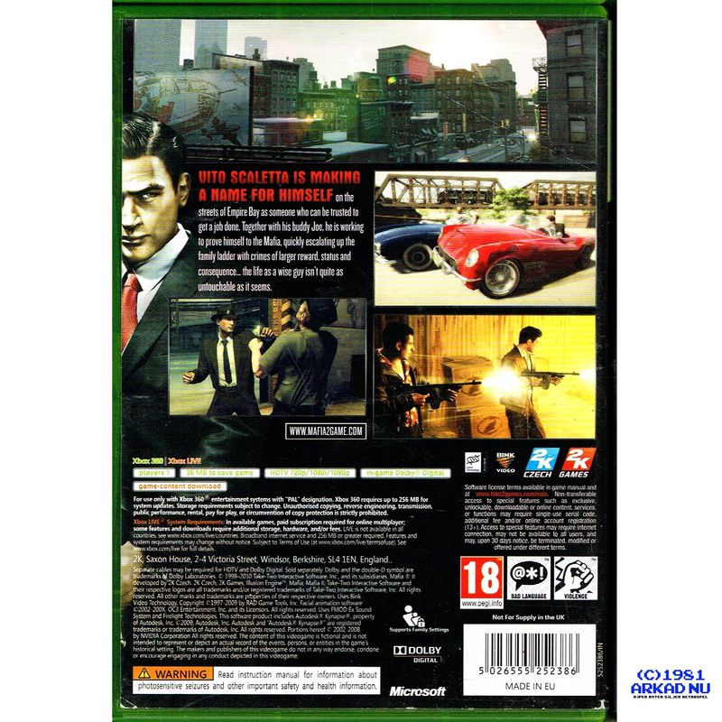 MAFIA II XBOX 360