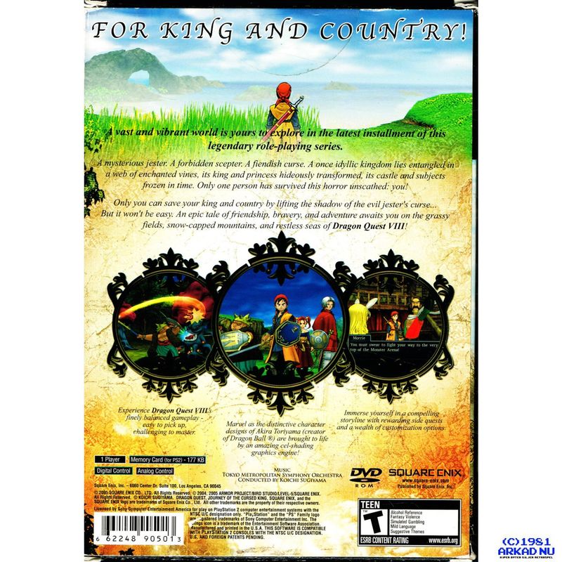 DRAGON QUEST VIII THE JOURNEY OF THE CURSED KING PS2 NTSC