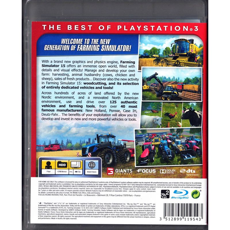 FARMING SIMULATOR 15 PS3