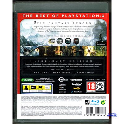 THE ELDER SCROLLS V SKYRIM LEGENDARY EDITION PS3