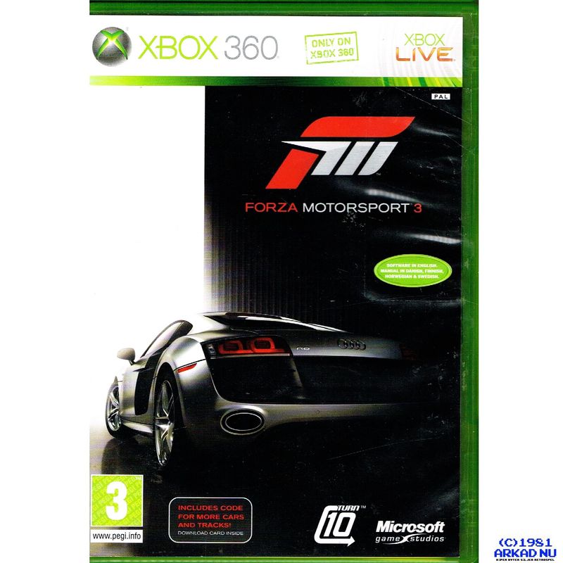 FORZA MOTORSPORT 3 XBOX 360