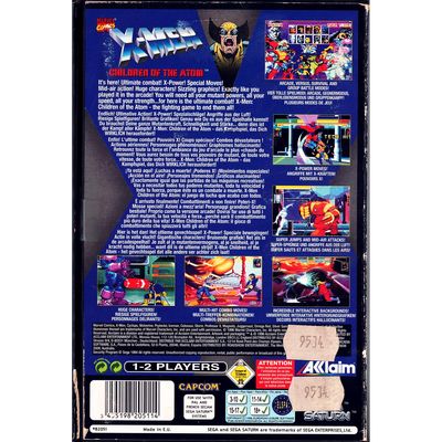 X-MEN CHILDREN OF THE ATOM SEGA SATURN RENTAL