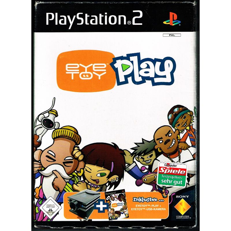 EYETOY PLAY INKLUSIVE KAMERA PS2 TYSK