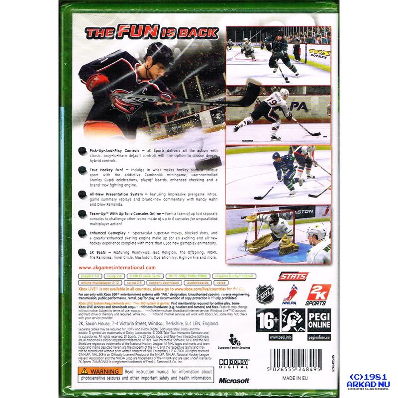 NHL 2K9 XBOX 360 NYTT 