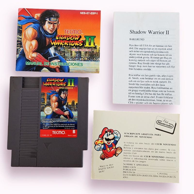 SHADOW WARRIORS II NINJA GAIDEN II NES SVENSK A4