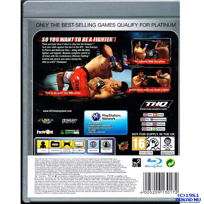 UFC 2009 UNDISPUTED 2009 PS3