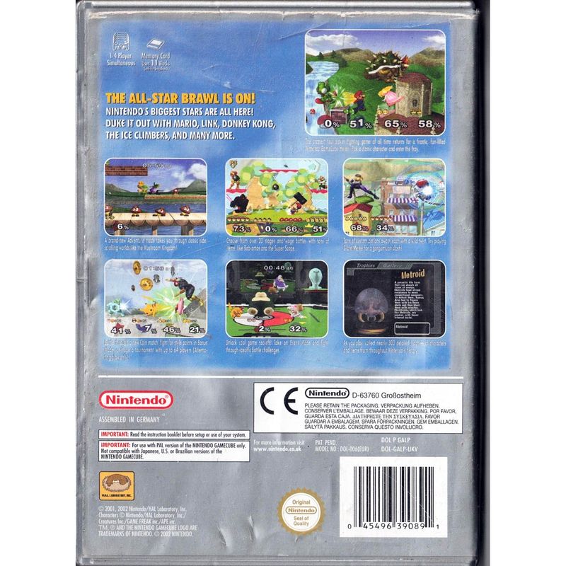 SUPER SMASH BROS MELEE GAMECUBE
