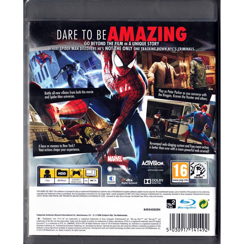 THE AMAZING SPIDER-MAN 2 PS3