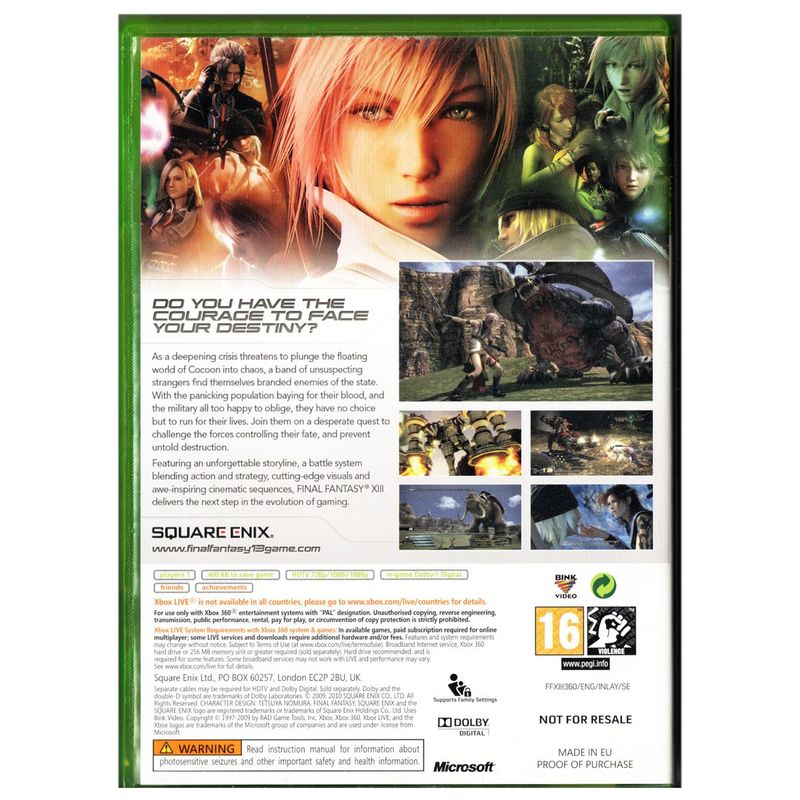 FINAL FANTASY XIII XBOX 360