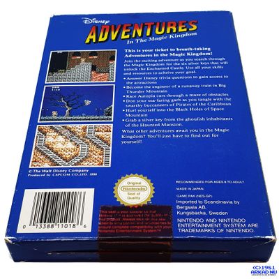 DISNEY ADVENTURE IN THE MAGIC KINGDOM NES SCN