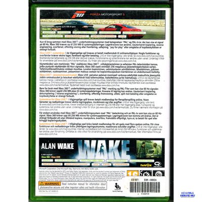 FORZA MOTORSPORT 3 + ALAN WAKE DOUBLE PACK XBOX 360