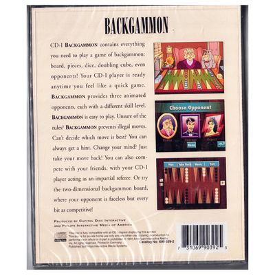 BACKGAMMON CD-I NYTT INPLASTAD