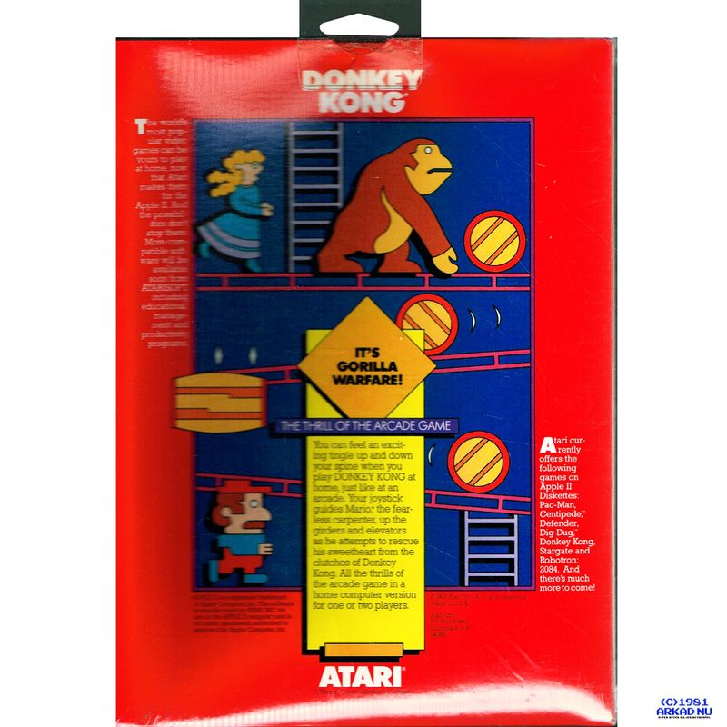 DONKEY KONG APPLE II INPLASTAD