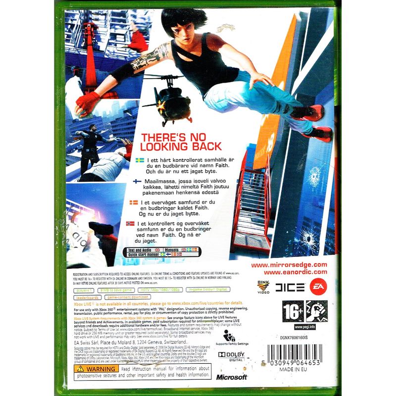 MIRRORS EDGE XBOX 360