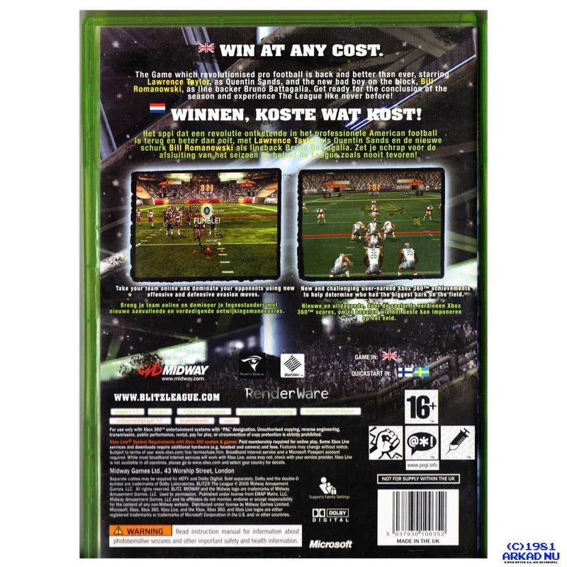 BLITZ THE LEAGUE XBOX 360