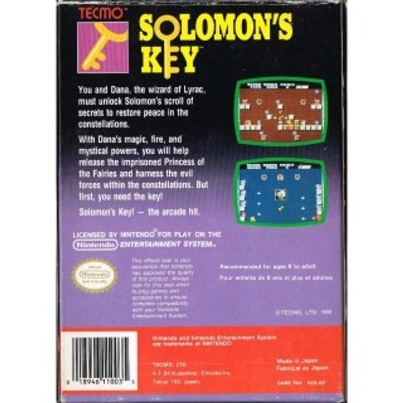 SOLOMON'S KEY NES SCN