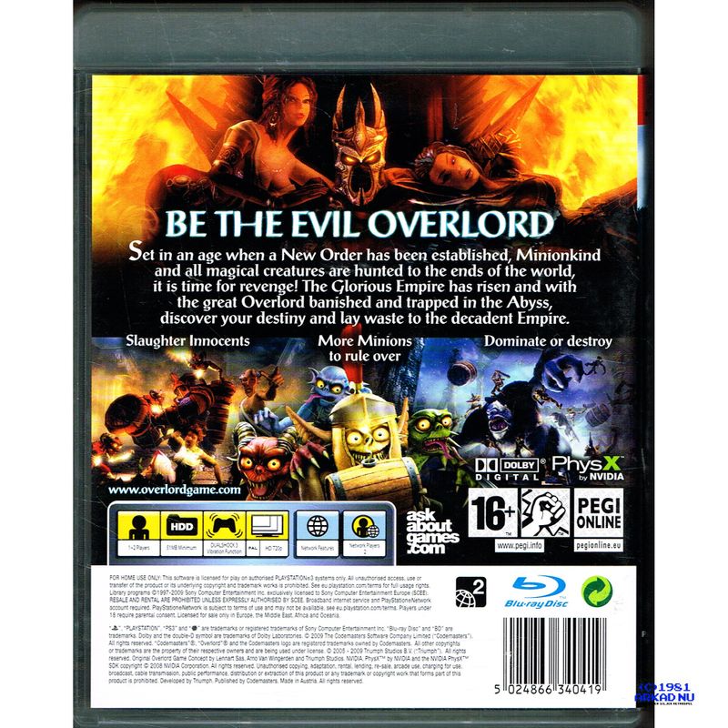 OVERLORD II PS3