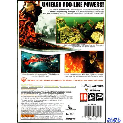 PROTOTYPE 2 LIMITED RADNET EDITION XBOX 360
