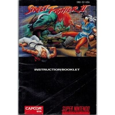 STREET FIGHTER II SNES MANUAL USA